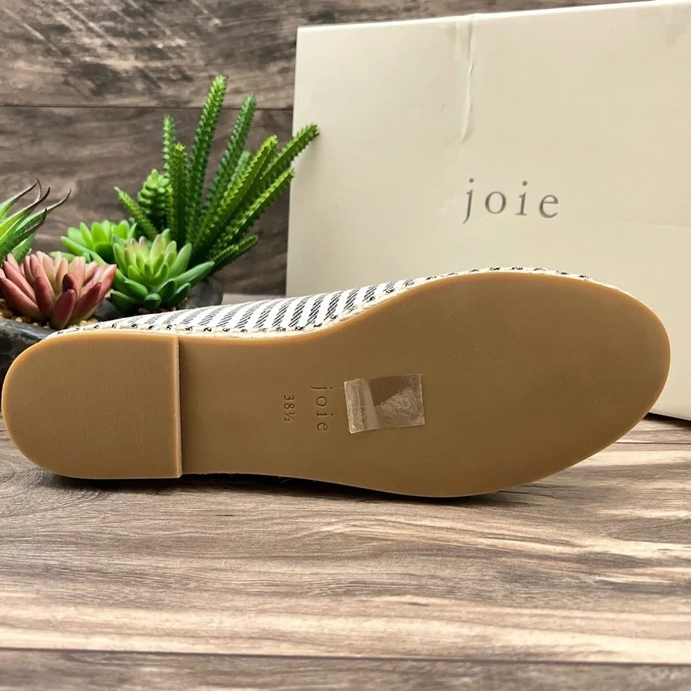 NIB Joie Corston Striped Espadrille Oxford Loafer Flats Sneaker 38.5